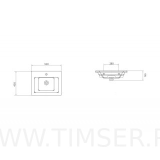 Раковина керамическая TS-51055