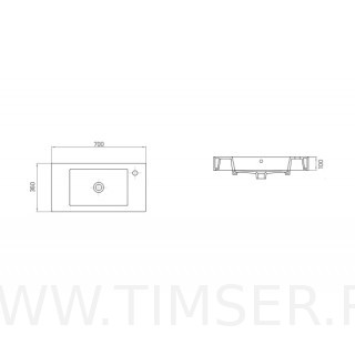 Раковина керамическая TS-54054