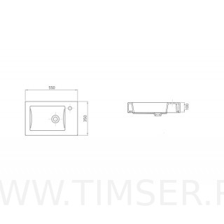 Раковина керамическая TS-54056