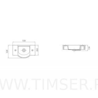 Раковина керамическая TS-54077