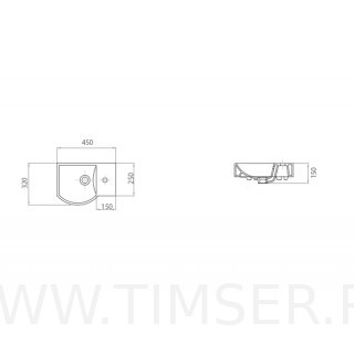 Раковина керамическая TS-54079