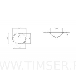 Раковина керамическая TS-54101