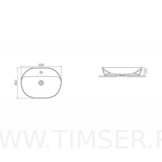 Раковина керамическая TS-54360