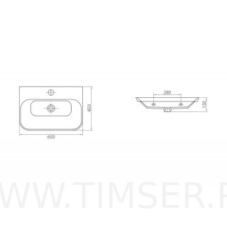 Раковина керамическая TS-54365