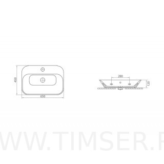 Раковина керамическая TS-54465