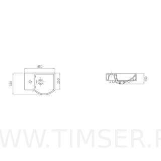 Раковина керамическая TS-54779