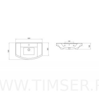 Раковина керамическая TS-54843