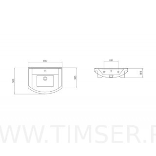 Раковина керамическая TS-54844