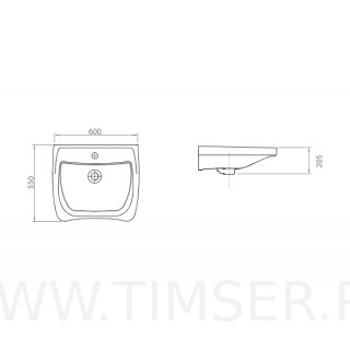 Раковина керамическая TS-55160