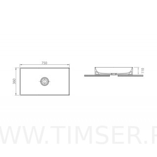 Раковина керамическая TS-56075