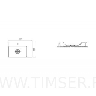 Раковина керамическая TS-56160