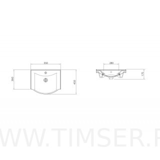 Раковина керамическая TS-57055