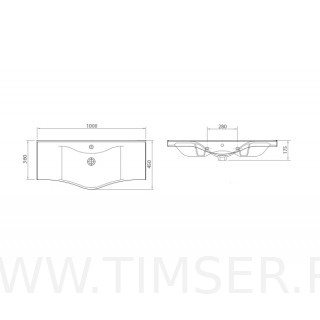 Раковина керамическая TS-57100