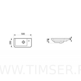 Раковина керамическая TS-572550