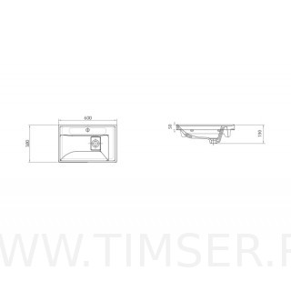 Раковина керамическая TS-58060