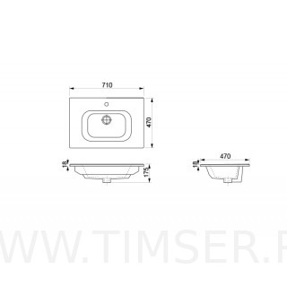 Раковина керамическая TS-59070