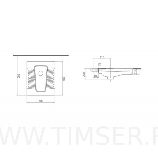 Чаша напольного унитаза Генуя TS-54300