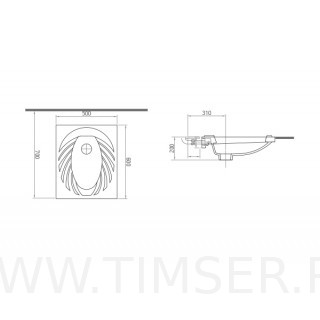 Чаша напольного унитаза Генуя TS-54310