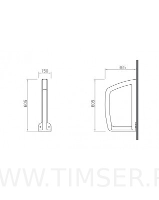 Перегородка для писсуара TS-54490