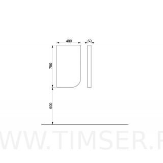 Перегородка для писсуара TS-5720140 Перегородка для писсуара TS-5720140